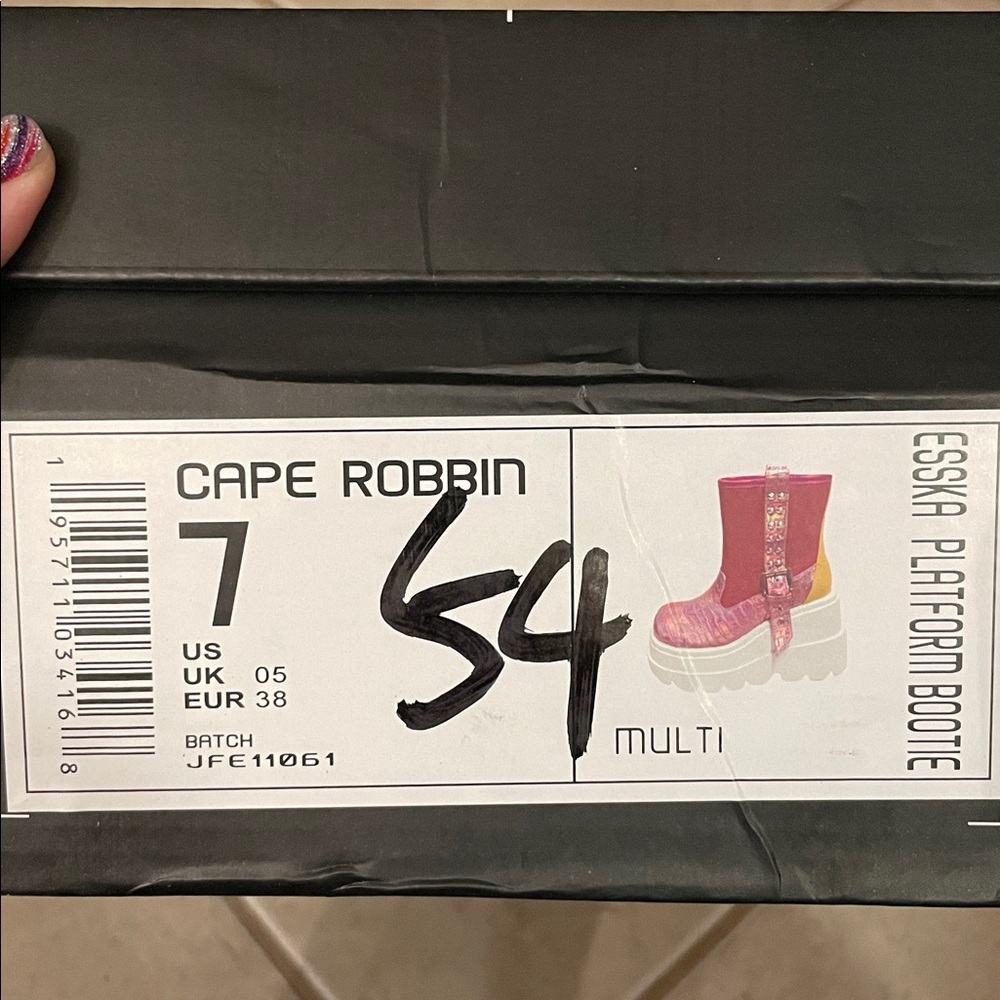 •CAPE ROBBIN• “Esska” Chunky Platform Stud Buckle Multi Ankle Boots // NIB - Picture 13 of 16